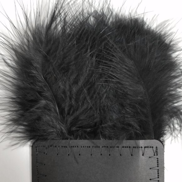 NEW Genuine Feather Pocket Square Insert - Black Feathers - Picture 4 of 6